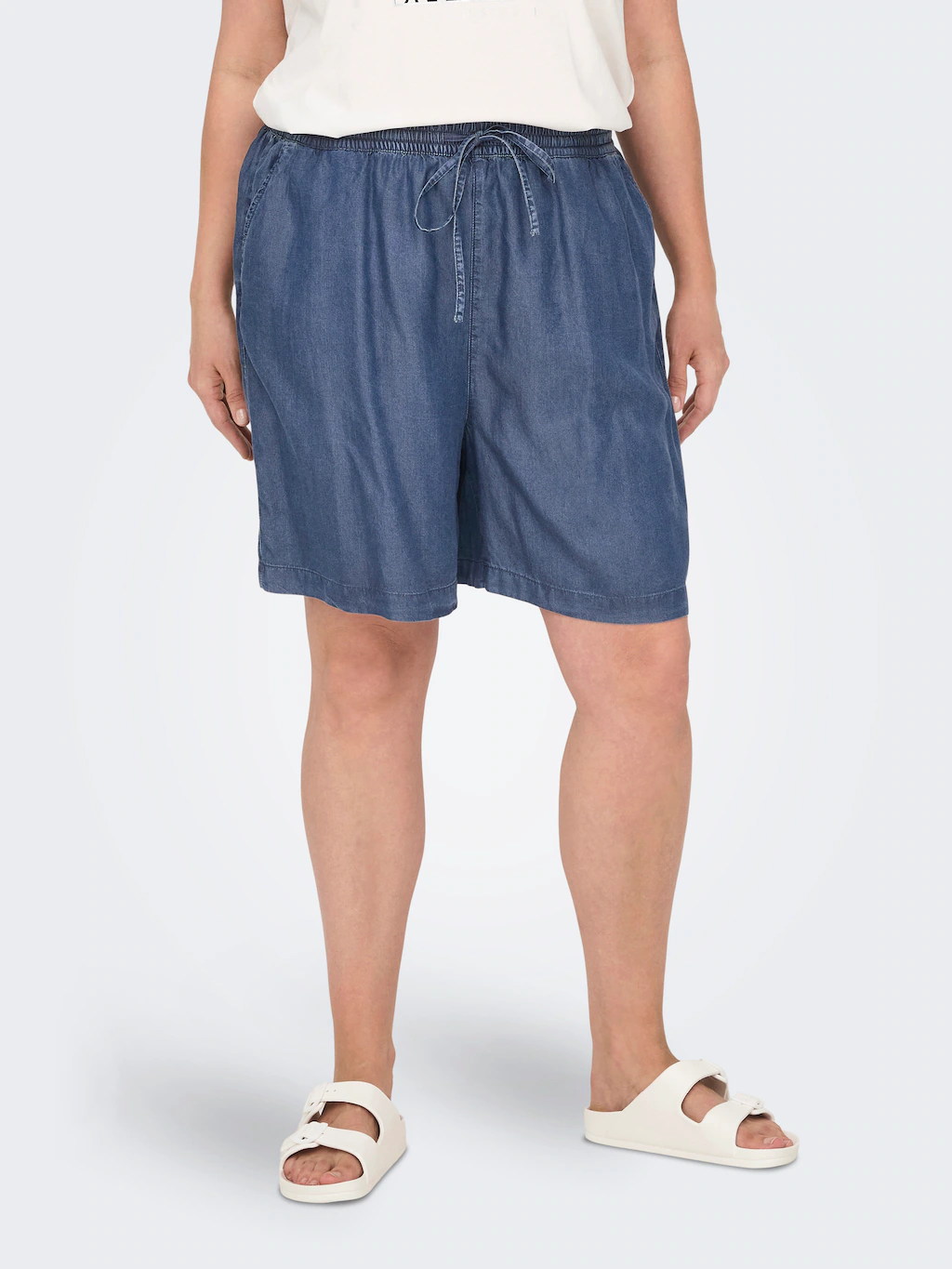 ONLY CARMAKOMA Shorts "CARPEMA LIFE LYOCELL DNM SHORTS YOK", in Denim Optik günstig online kaufen