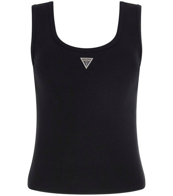 Guess T-Shirt Damen Tanktop mit Strass-Logo (1-tlg) günstig online kaufen