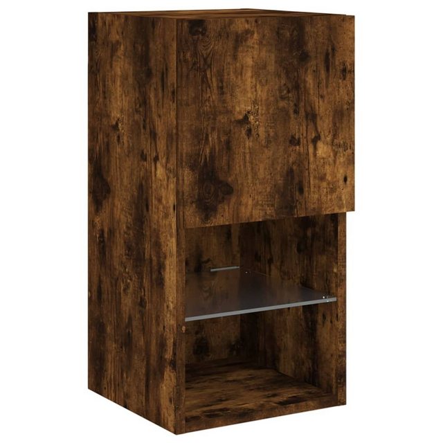 vidaXL TV-Schrank TV-Schrank mit LED-Leuchten Räuchereiche 30,5x30x60 cm (1 günstig online kaufen