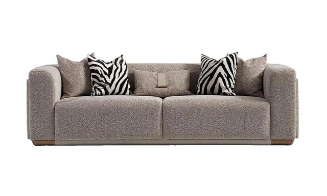 JVmoebel 4-Sitzer Viersitzer Sofa 4 Sitzer Stoffsofa Polstersofa Grau Moder günstig online kaufen