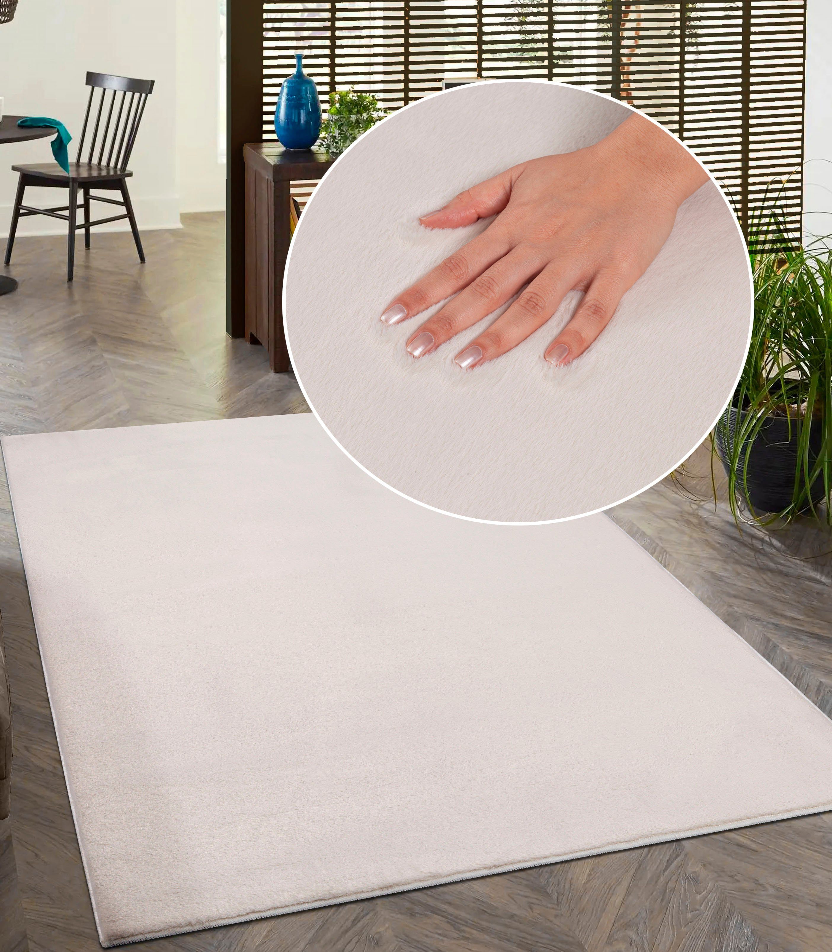 merinos Teppich »Focus 47«, rechteckig, 11 mm Höhe, Fellteppich, weich und günstig online kaufen