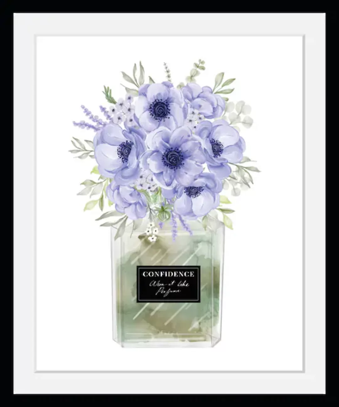 my home Bild mit Rahmen "Blumen Parfüm - Gerahmter Digitaldruck - Wandbild" günstig online kaufen