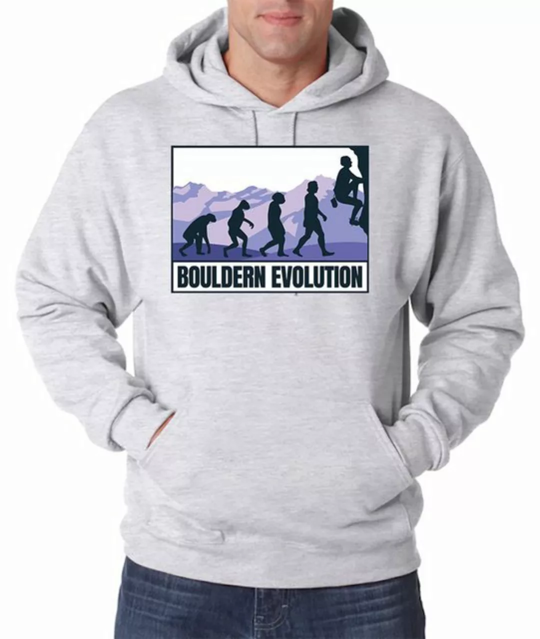 Youth Designz Kapuzenpullover Bouldern Evolution Herren Hoodie Pullover mit günstig online kaufen