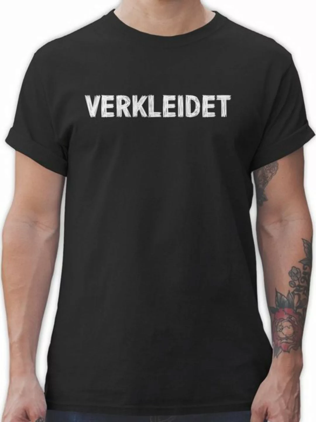 Shirtracer T-Shirt Aufdruck Verkleidet Halloween Kostüm Verkleidet Karneval günstig online kaufen