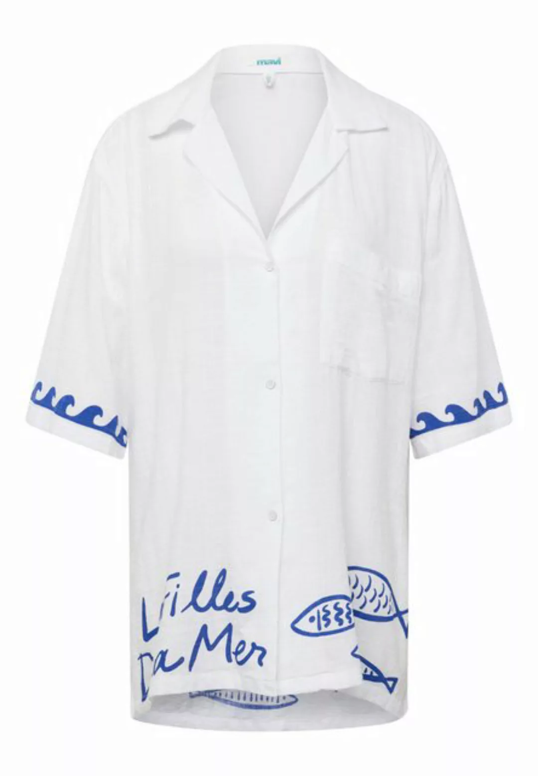 Mavi Klassische Bluse "FISH PRINTED SHIRT", Maviterranean Bluse günstig online kaufen