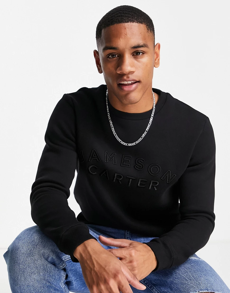 Jameson Carter – Clayton – Sweatshirt in Schwarz günstig online kaufen