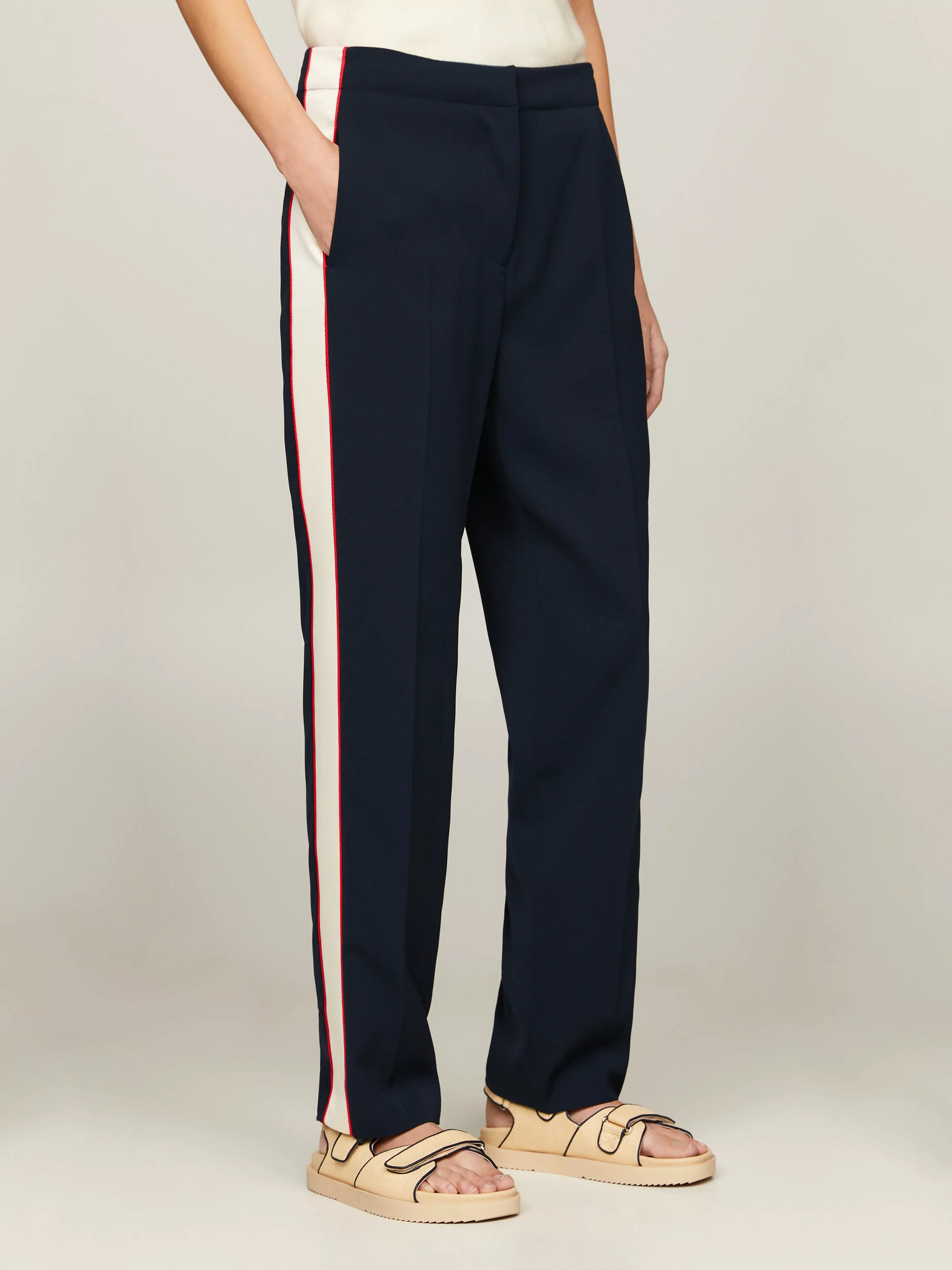 Tommy Hilfiger Webhose "COLOR BLOCK SLIM STRAIGHT PANT", mit Seitenstreifen günstig online kaufen