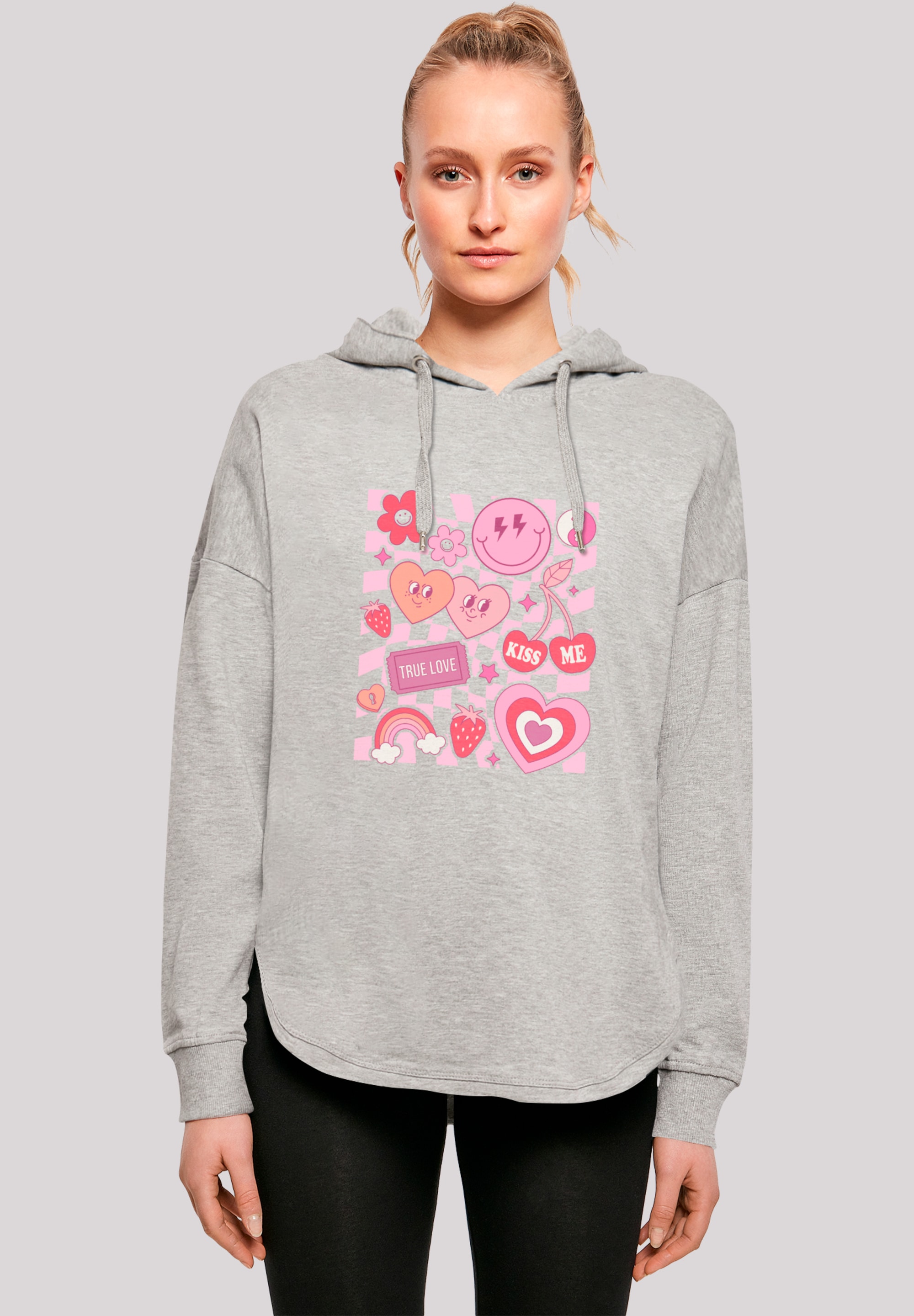 F4NT4STIC Kapuzenpullover "Retro Valentinstag Herz Rainbow Fruits", Premium günstig online kaufen