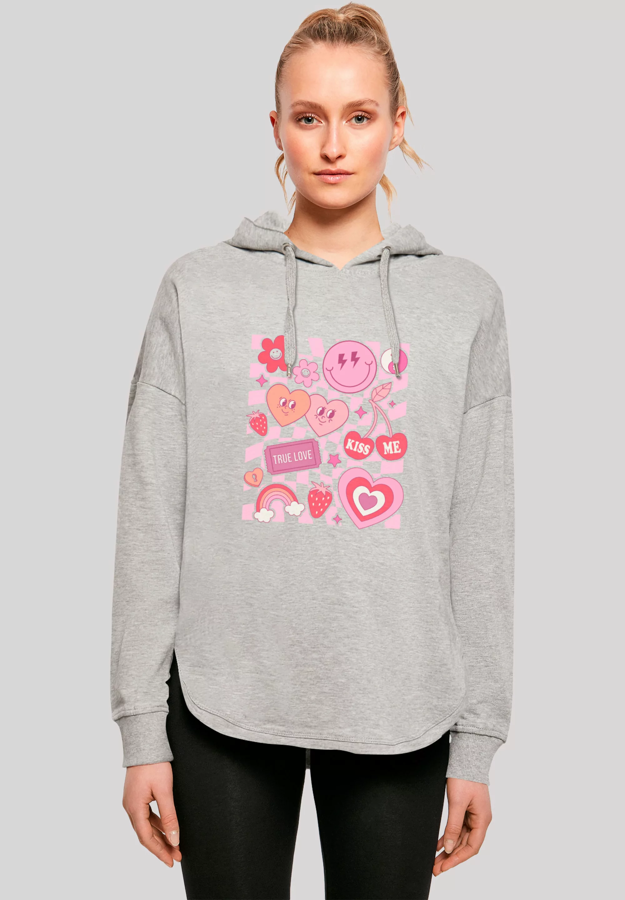 F4NT4STIC Kapuzenpullover "Retro Valentinstag Herz Rainbow Fruits", Premium günstig online kaufen