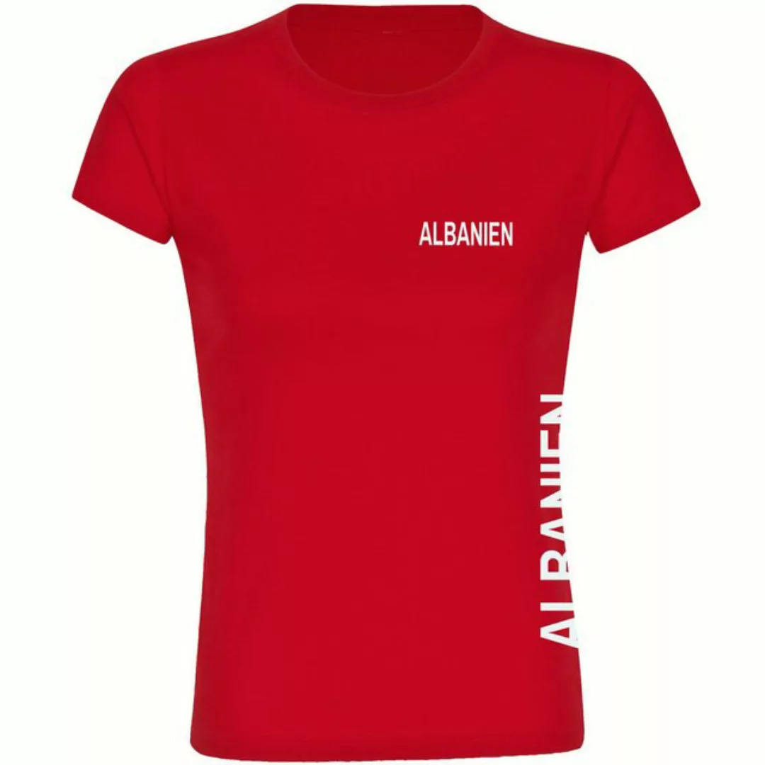 multifanshop T-Shirt Damen Albanien - Brust & Seite - Frauen günstig online kaufen