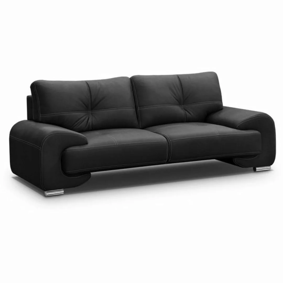 Beautysofa 3-Sitzer Maxime lux, 3-Sitzer Sofa im modernes Design, mit Welle günstig online kaufen