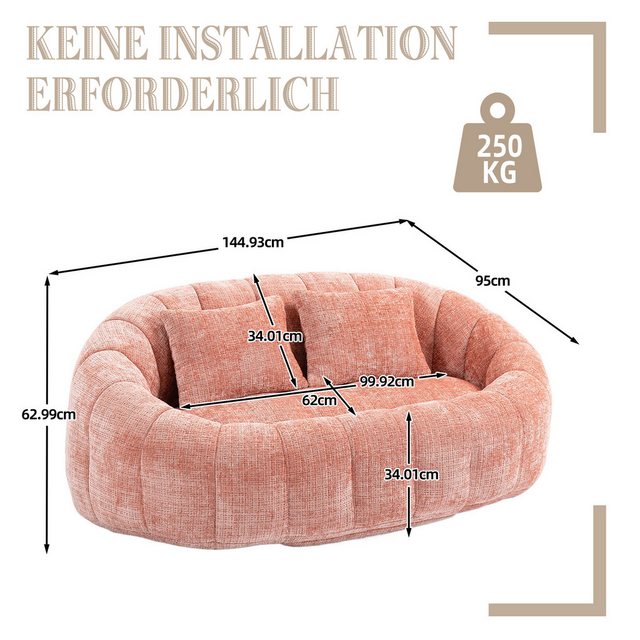 Celya Sofa Bean Bag Sofa Lazy Chair – Langer Rücken,Lazy Sofa,Bequemer Loun günstig online kaufen