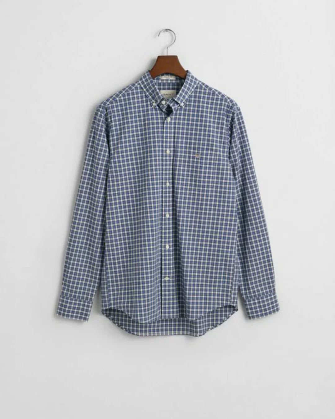 Gant Langarmhemd REG POPLIN SMALL CHECK SHIRT Regular Fit Popeline Hemd mit günstig online kaufen