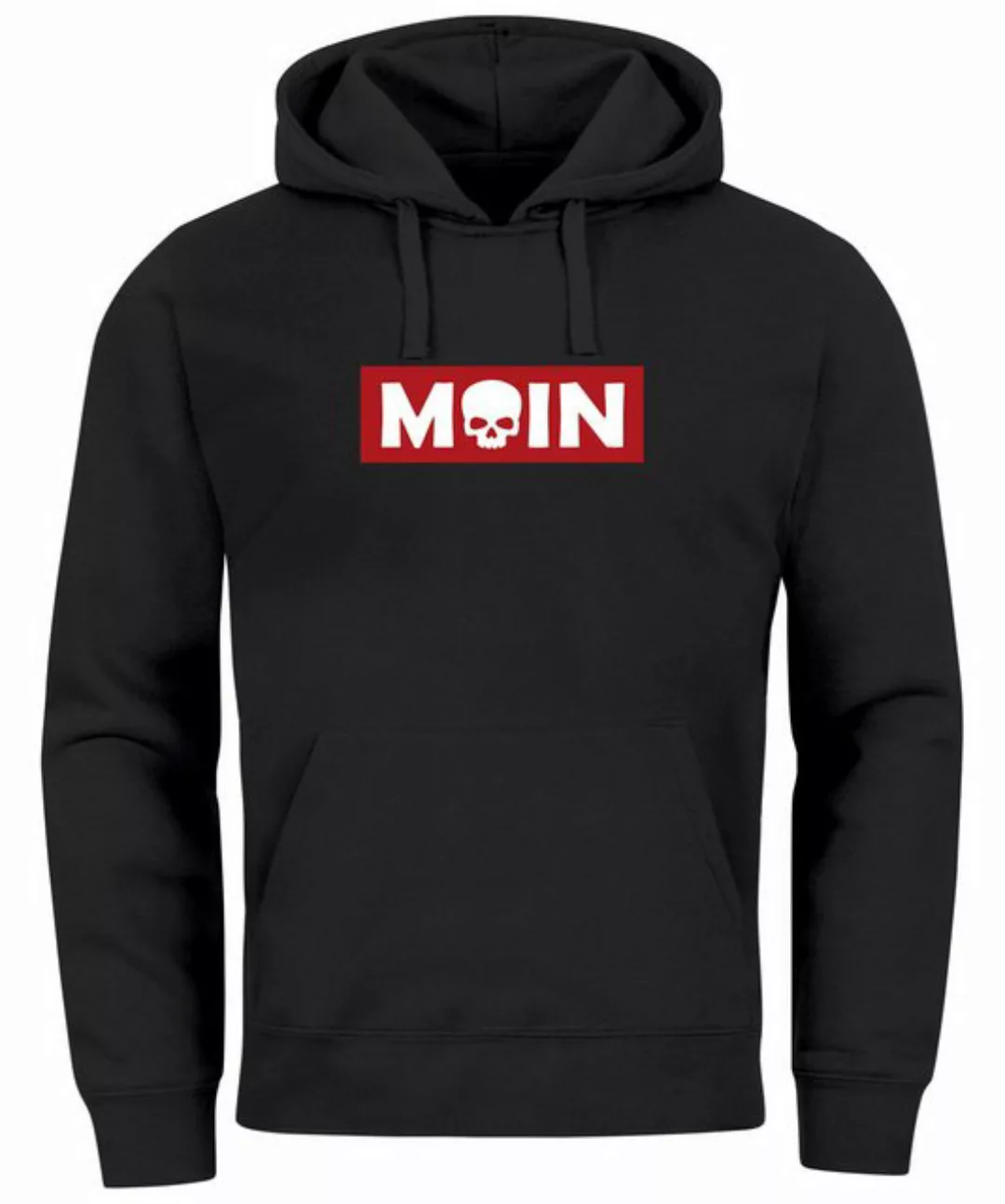 Neverless Hoodie Hoodie Herren Schriftzug Moin Skull Totenkopf Aufdruck Pri günstig online kaufen