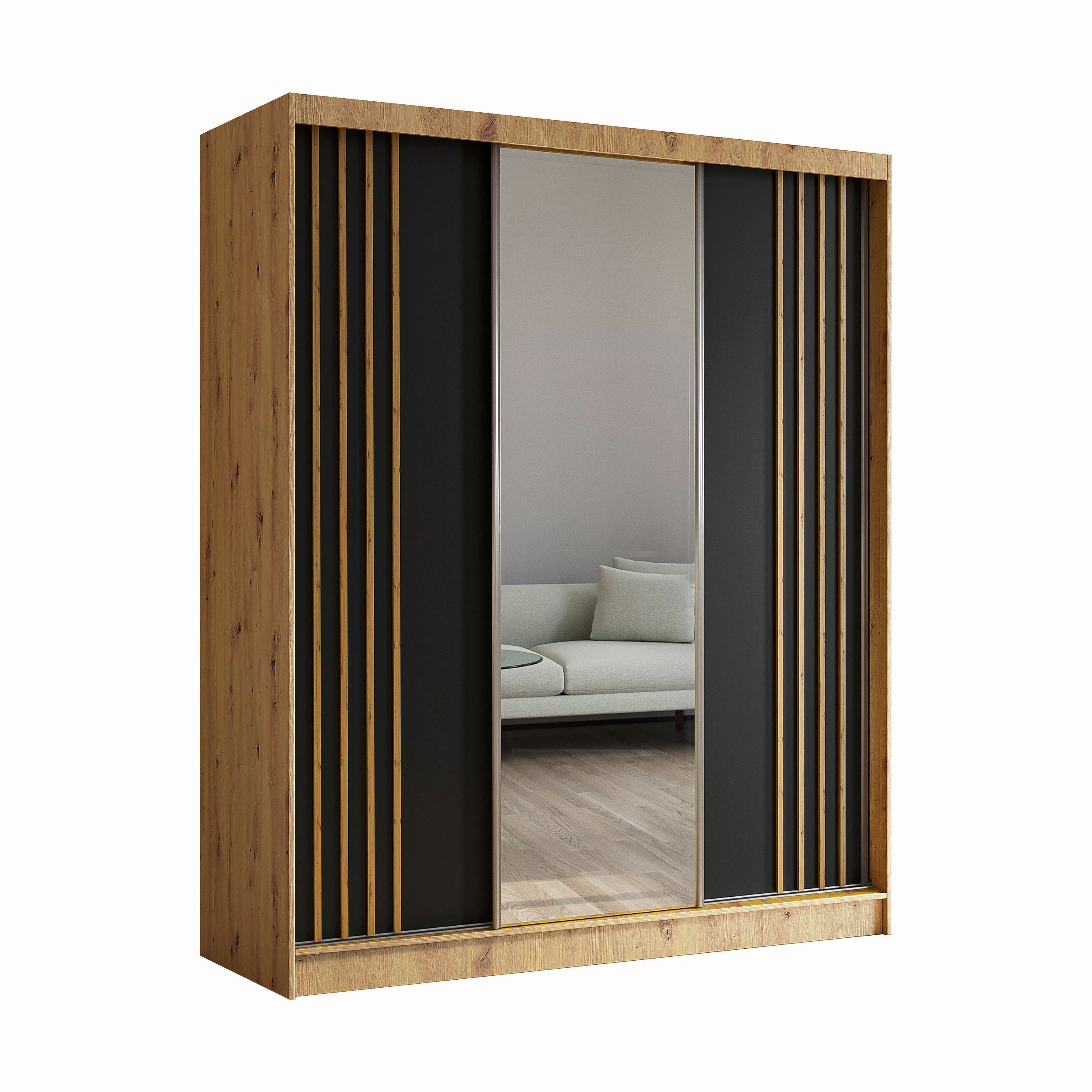 ALTDECOR Schiebetürenschrank NALLA (Kleiderschrank Garderobenschrank mit günstig online kaufen