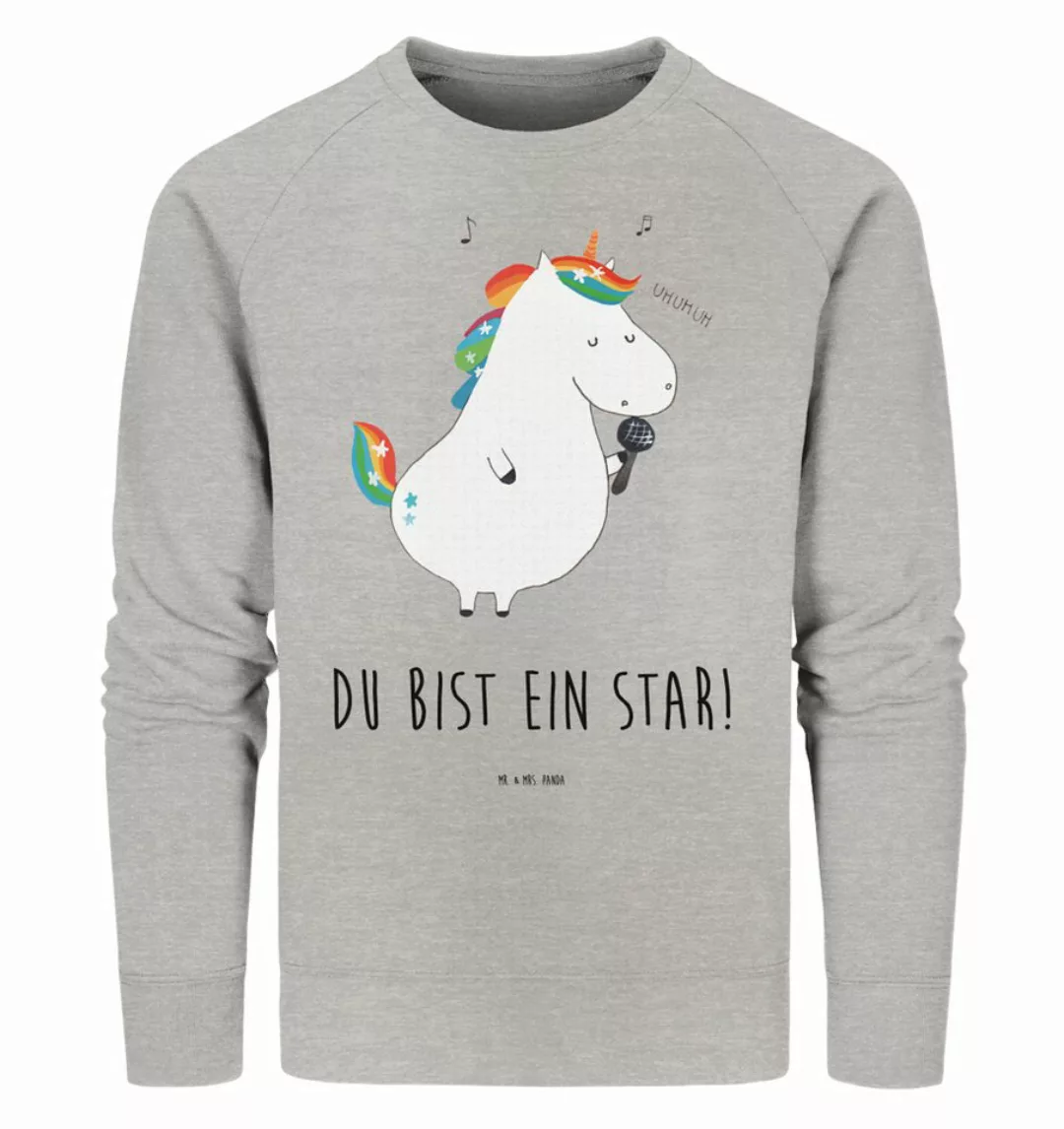 Mr. & Mrs. Panda Longpullover Einhorn Sänger Größe S - Heather Grey - Gesch günstig online kaufen