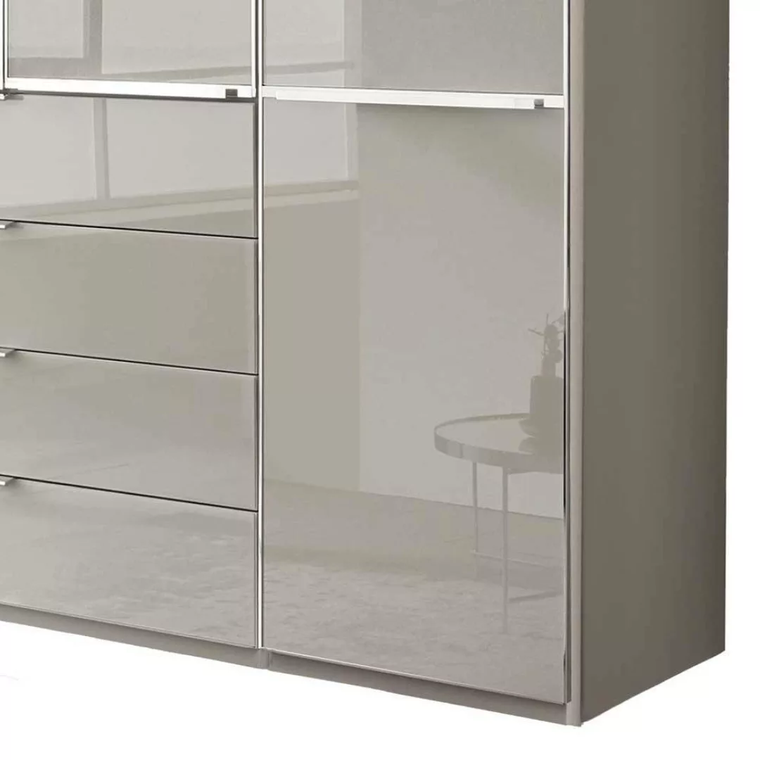 Kleiderschrank modern Schlafzimmerschrank in Hellgrau Made in Germany günstig online kaufen