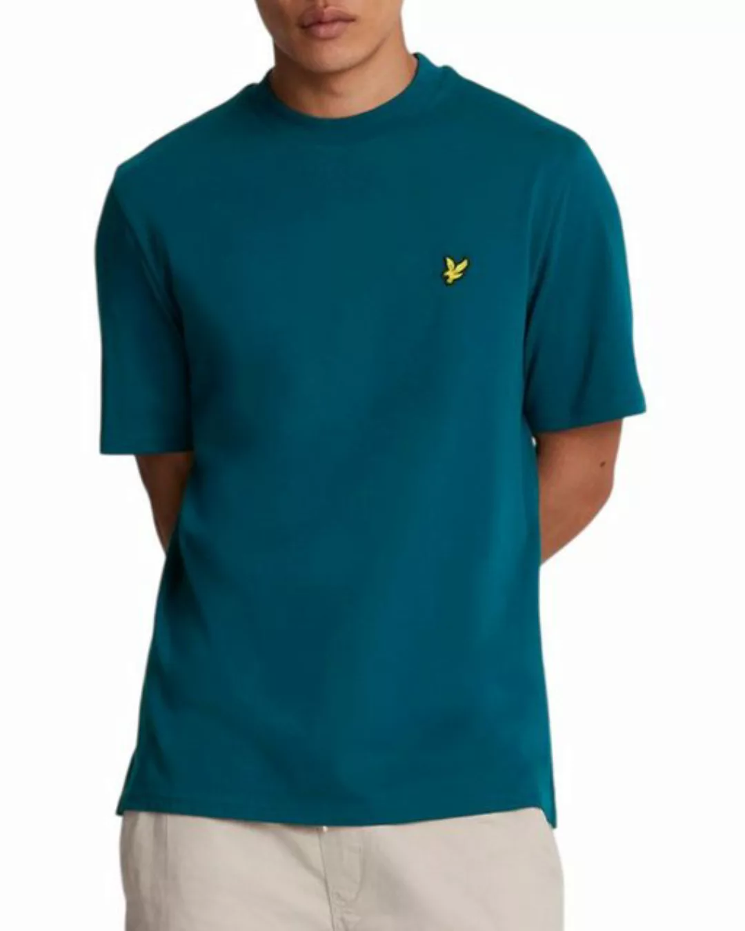 Lyle & Scott T-Shirt Aus 100% Baumwolle Gerader Schnitt günstig online kaufen