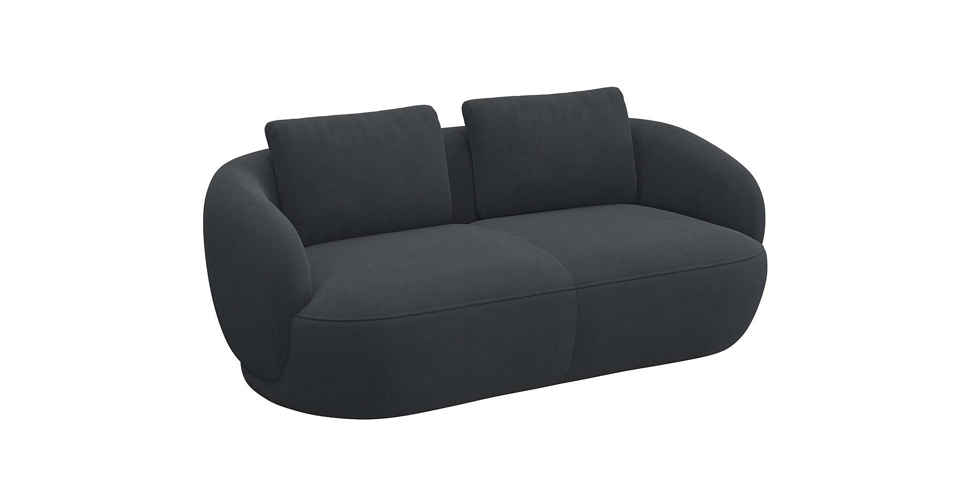 FLEXLUX 2,5-Sitzer "Torino, rund, Couch, Loveseat,", Modernes, organisches günstig online kaufen