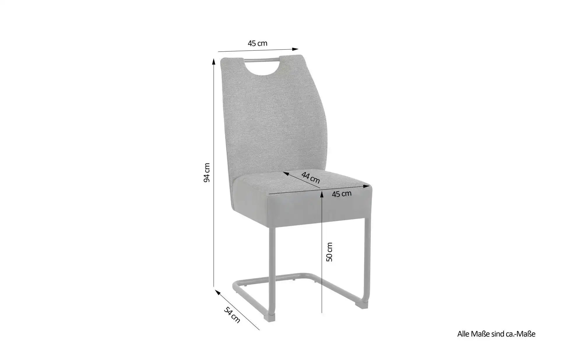 byLIVING Freischwinger "Peter-XXL 2er-Set", (Set), 2 St., Webstoff-Microfas günstig online kaufen