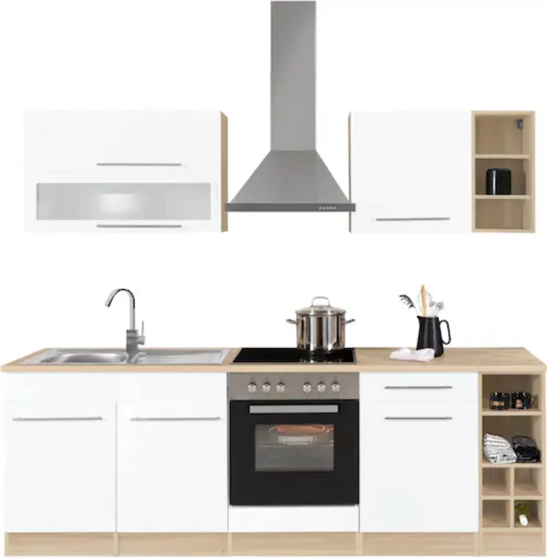 KOCHSTATION Küchenzeile »KS-Eton«, mit E-Geräten, Breite 240 cm günstig online kaufen