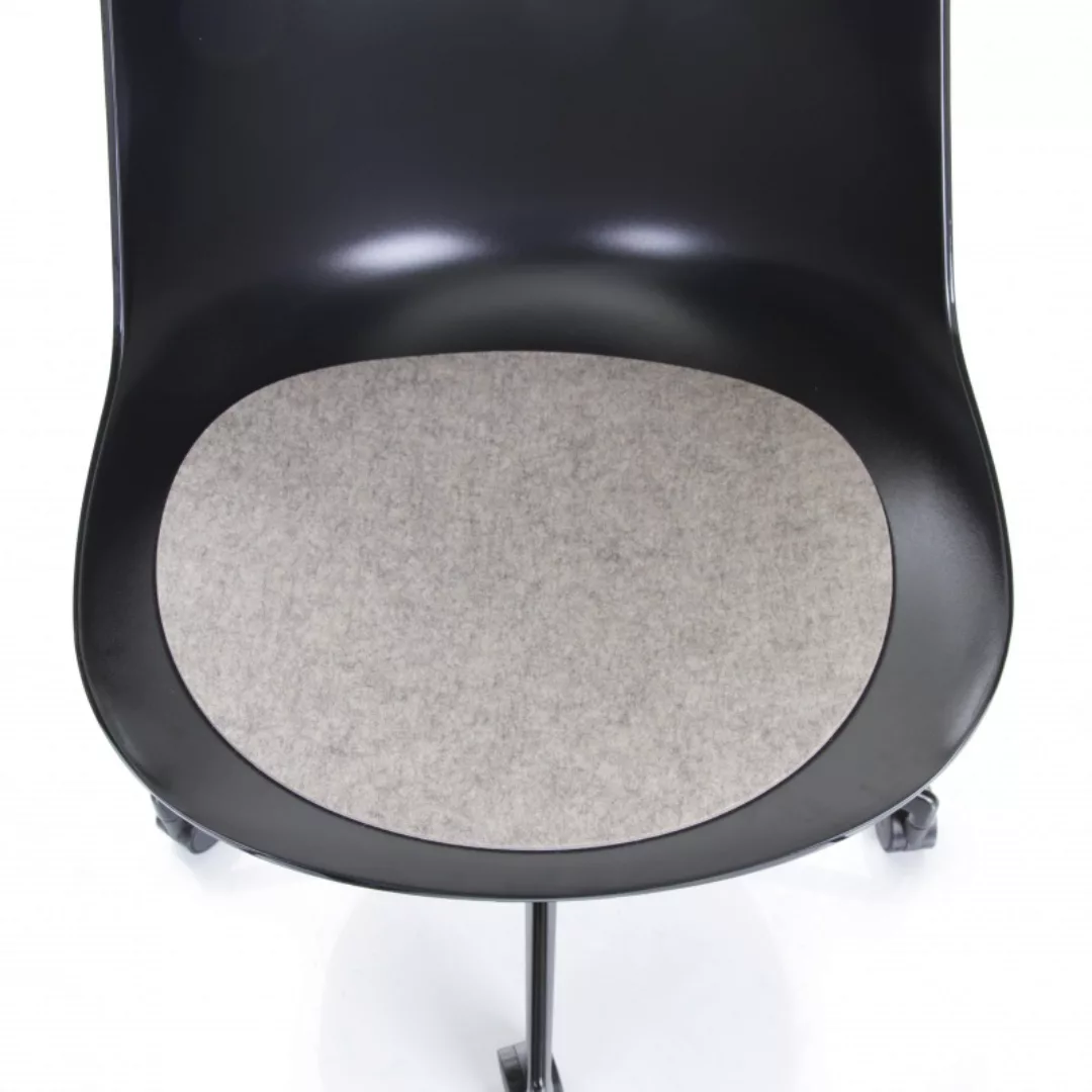 Hey-Sign - Flow Chair Sitzauflage antirutsch - grau hellmeliert/Filz in 5mm günstig online kaufen