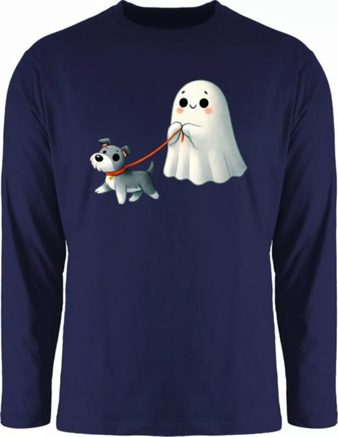 Shirtracer Rundhalsshirt Süßes Geister Motiv mit Hund, Halloween Hundemotiv günstig online kaufen