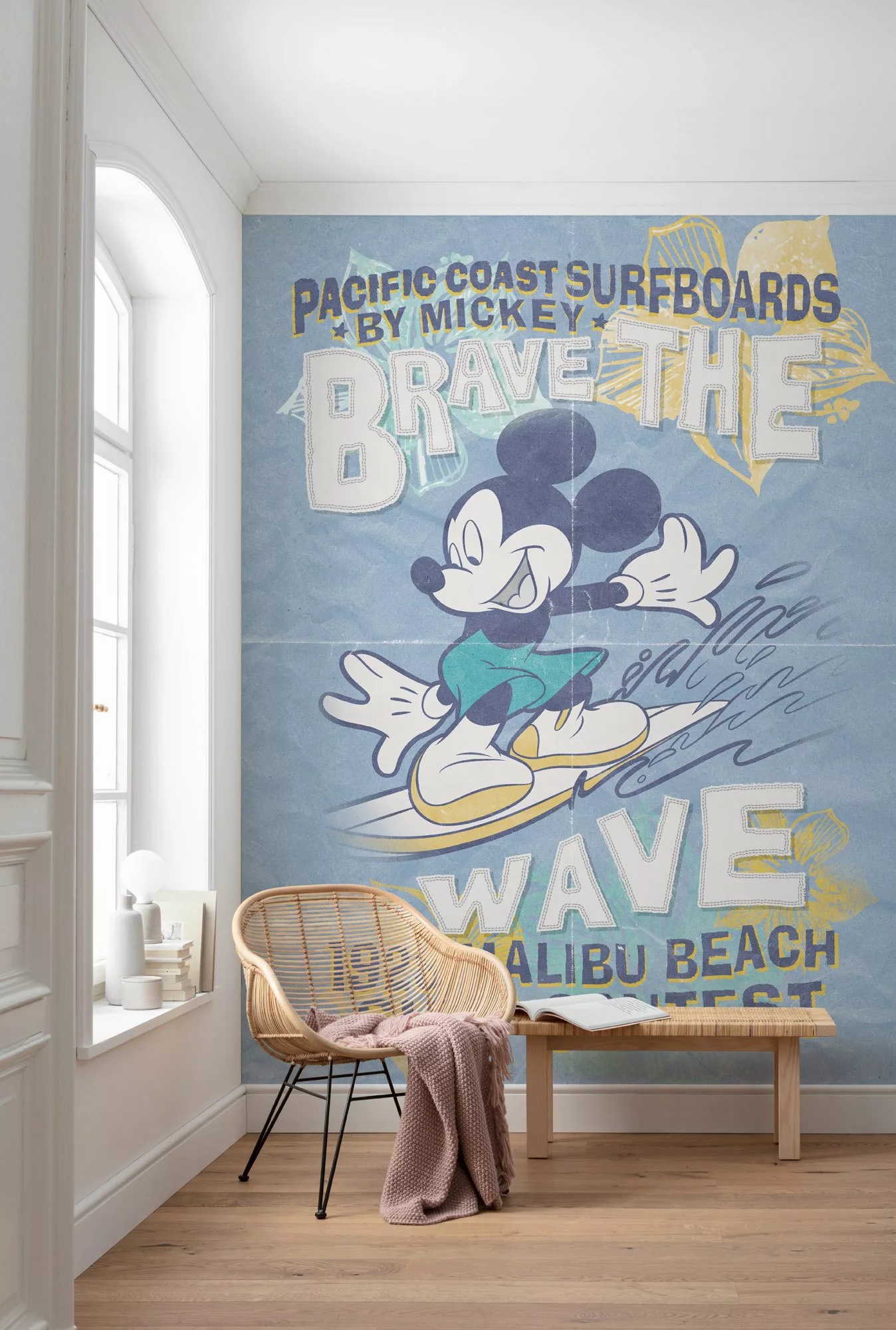 Komar Fototapete Mickey Brave the Wave IADX4-014 B/H: ca. 200x280 cm günstig online kaufen