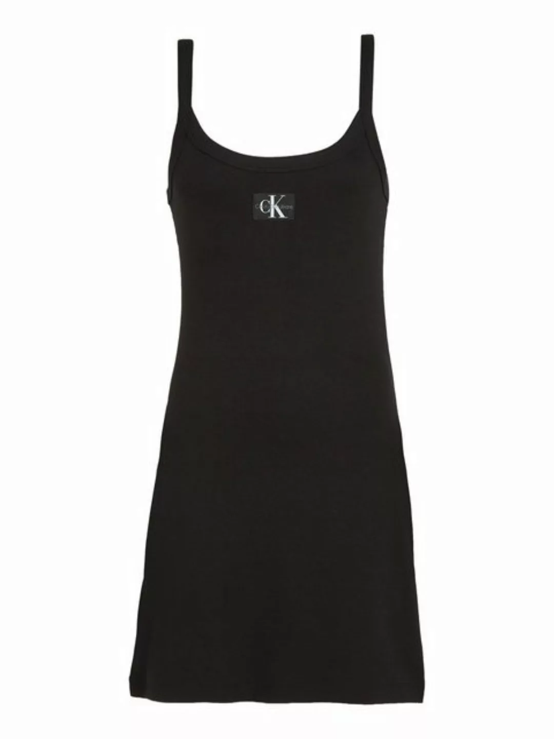 Calvin Klein Jeans Spaghettikleid WOVEN LABEL RIB TANK DRESS mit Logopatch günstig online kaufen