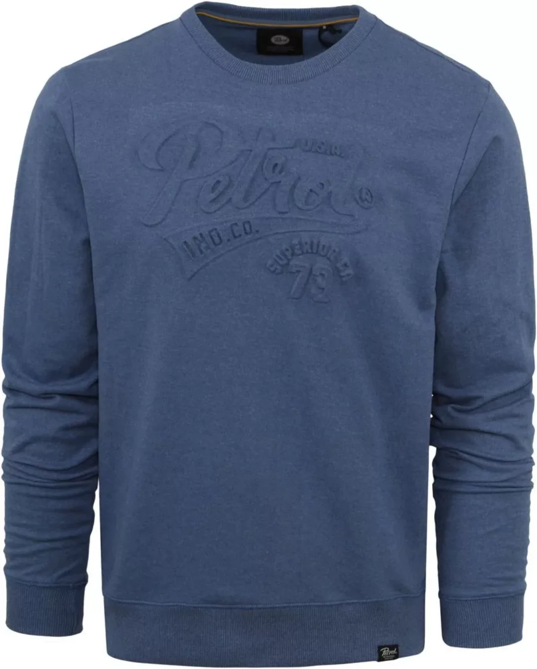 Petrol Pullover Logo Blau - Größe M günstig online kaufen