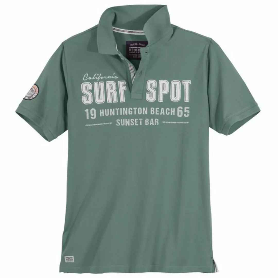 redfield Poloshirt Große Größen Herren Poloshirt Surfspot salbeigrün Redfie günstig online kaufen