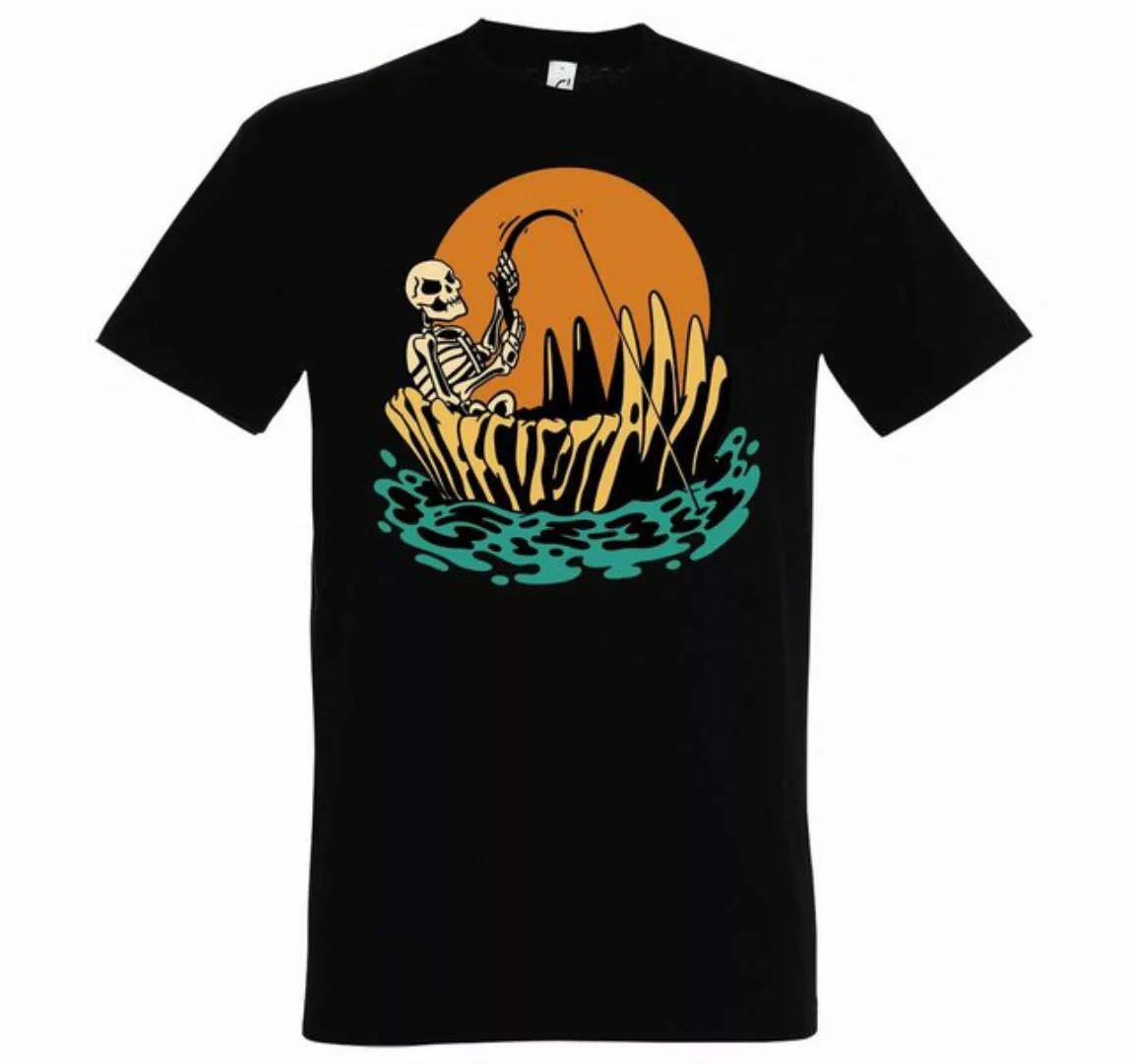 Youth Designz T-Shirt Halloween Herren T-Shirt Horror Skelett Fischer Fun-L günstig online kaufen