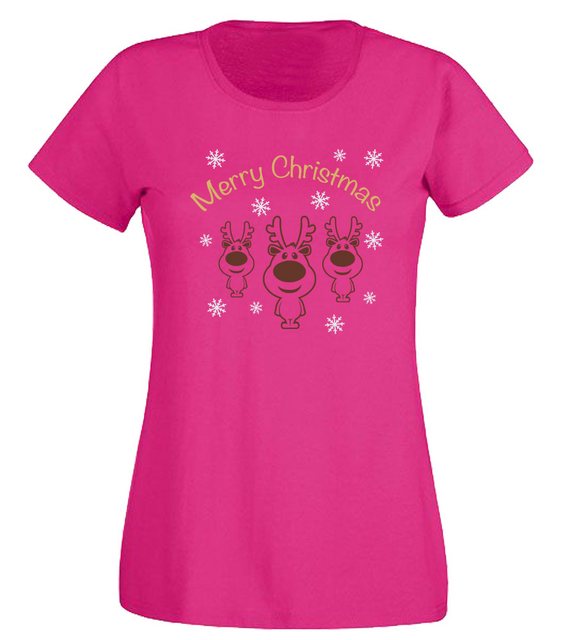 G-graphics T-Shirt Merry Christmas Slim-fit Damen T-Shirt mit Weihnachtsmot günstig online kaufen