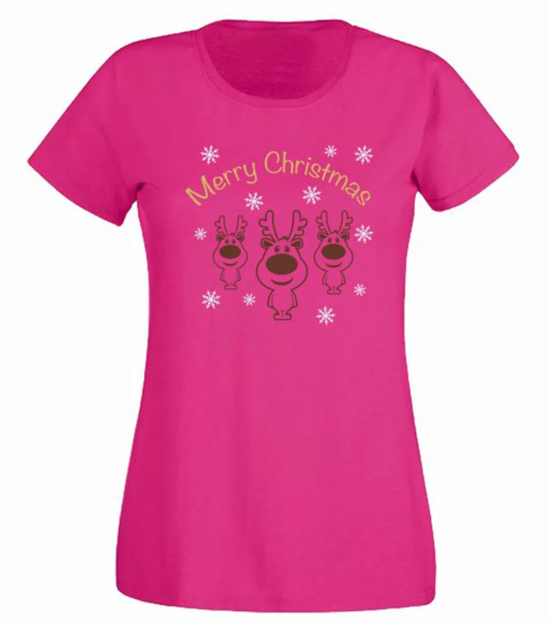 G-graphics T-Shirt Merry Christmas Slim-fit Damen T-Shirt mit Weihnachtsmot günstig online kaufen