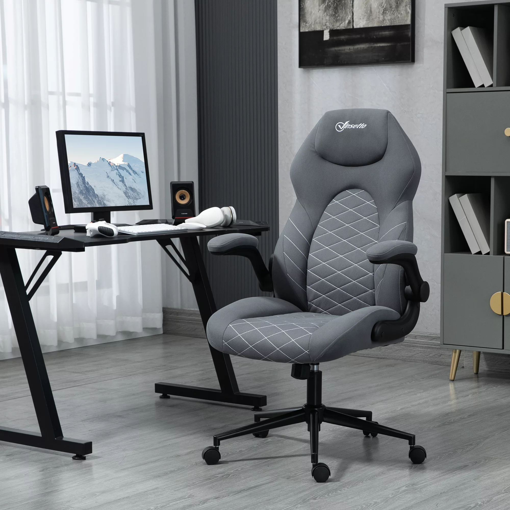 Vinsetto Bürostuhl, Ergonomischer Schreibtischstuhl, Computerstuhl mit Wipp günstig online kaufen