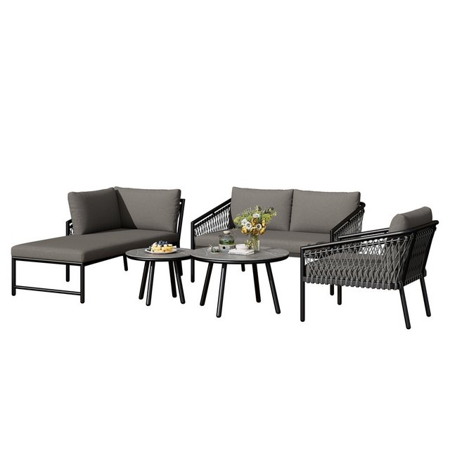 OKWISH Sofa Modernes Outdoor Sofa,Gartenmöbelset, Modernes Gartenmöbel Set günstig online kaufen