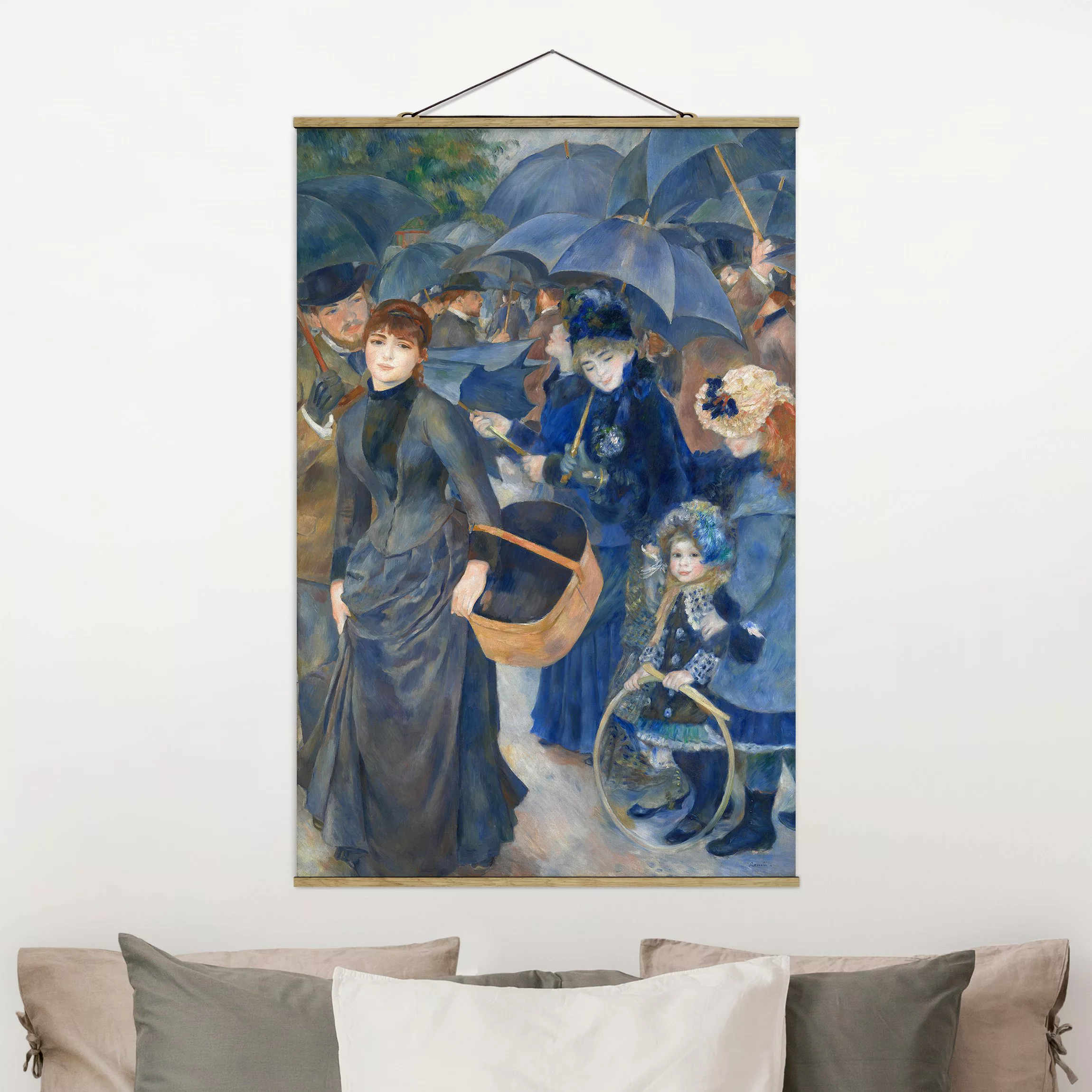 Stoffbild Kunstdruck mit Posterleisten - Hochformat Auguste Renoir - Die Re günstig online kaufen