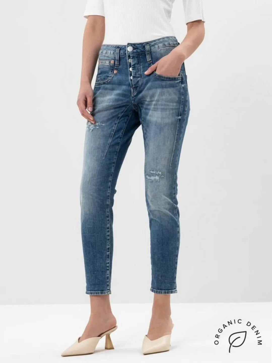 Herrlicher 7/8-Jeans Shyra Cropped Organic Denim Cashmere, Fit: Boyfriend günstig online kaufen