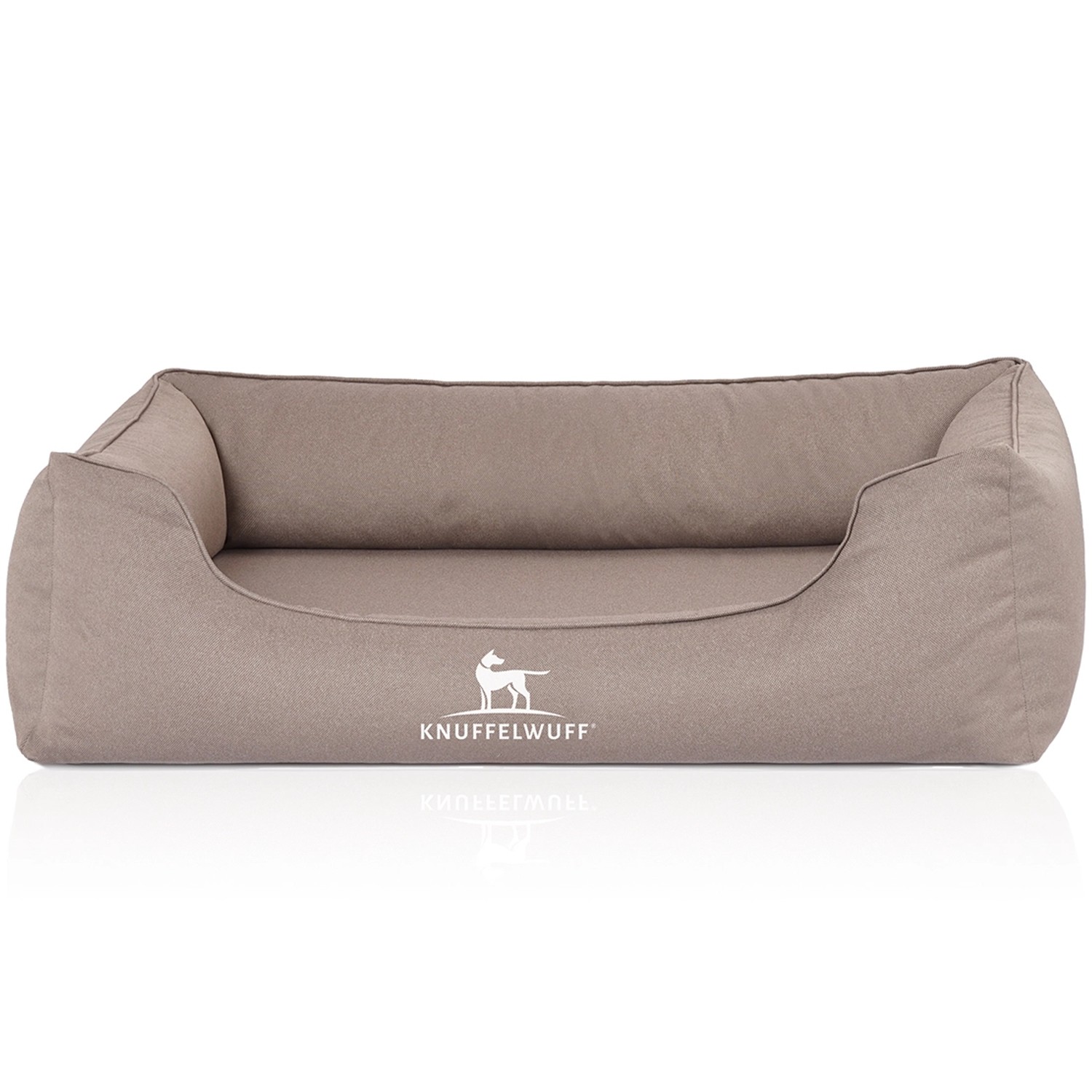 Knuffelwuff Hundebett Leon Orthopädisch Wasserabweisend Velours M-L Beige/G günstig online kaufen