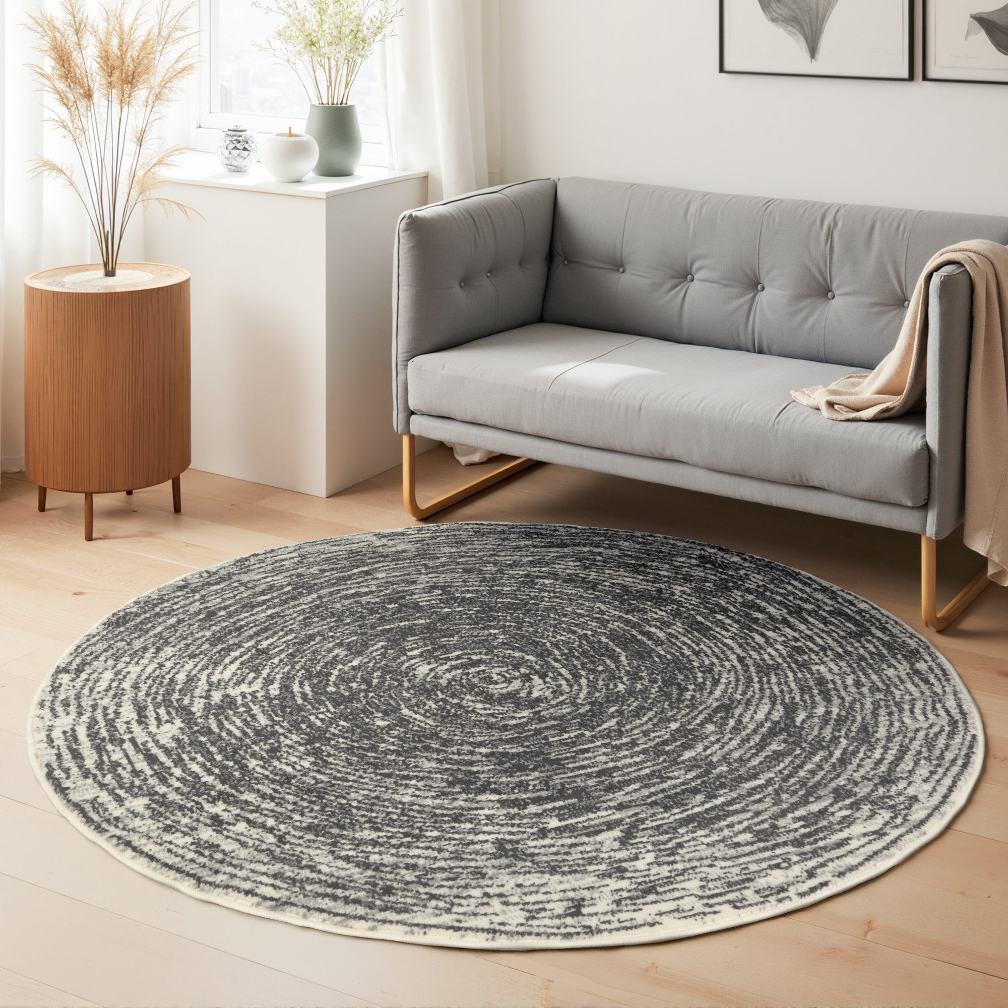 HANSE Home Teppich »Cavallo«, rund, 9 mm Höhe, Wohnzimmer, Schlafzimmer, Fl günstig online kaufen
