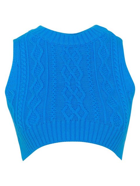 Freshlions Stricktop Top 'NIL' Blau Onesize Stickerei, Taillentunnelzug günstig online kaufen