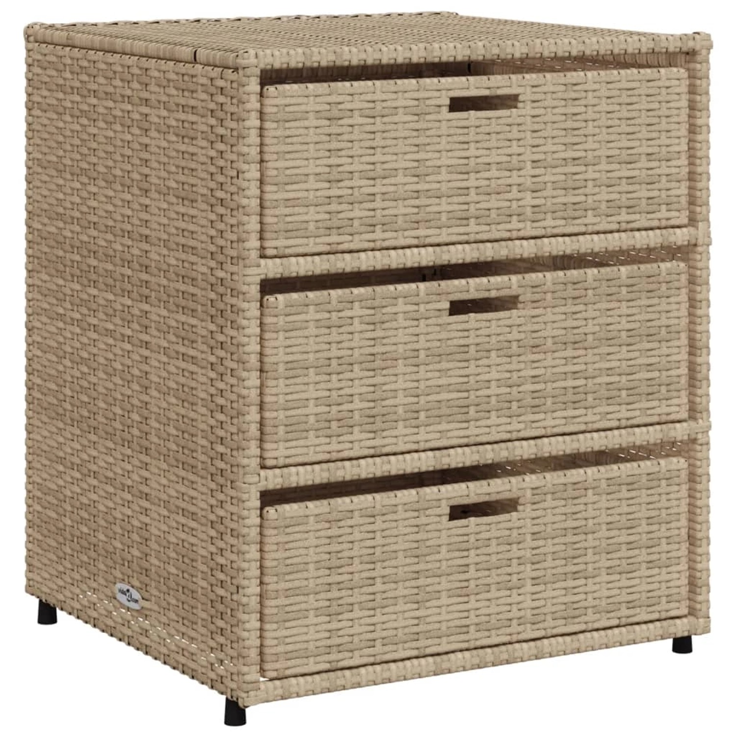 vidaXL Gartenschrank Beige 55x59x69 cm Poly Rattan günstig online kaufen