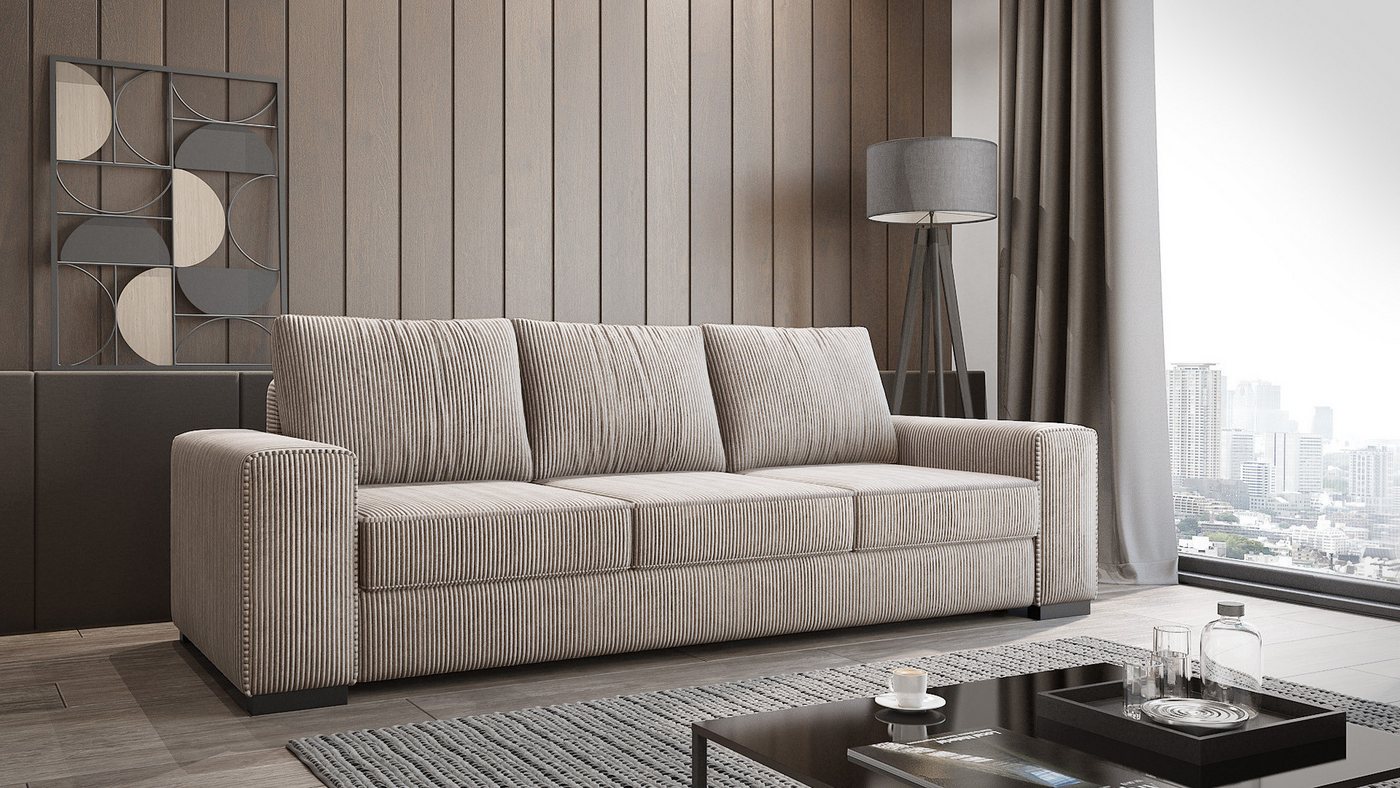 Deine Möbel 24 Schlafsofa CORD 3-Sitzer-Sofa modernes Sofa mit Schlaffunkti günstig online kaufen