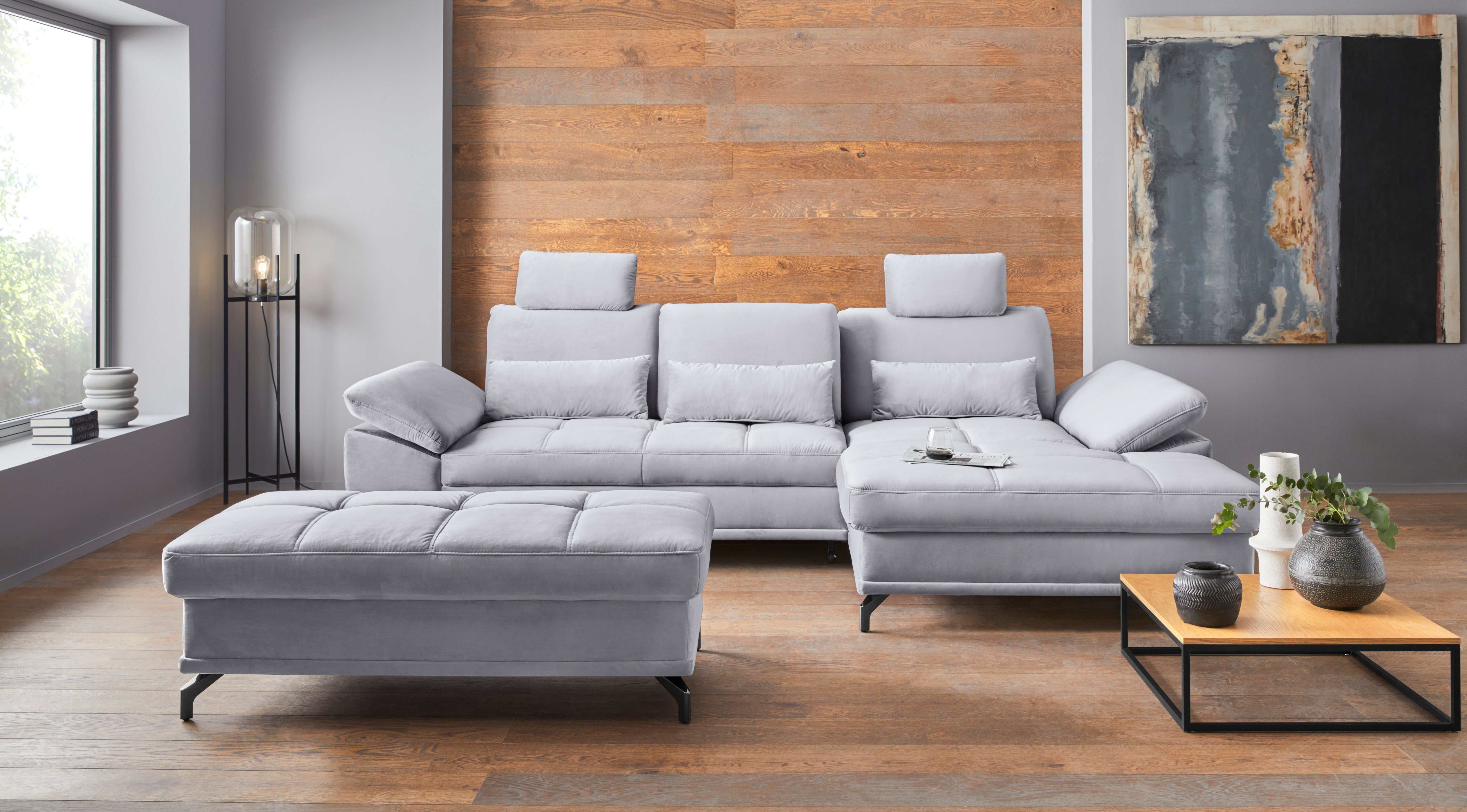 Places of Style Ecksofa Costello, mit Sitztiefenverstellung und Armlehnfunk günstig online kaufen