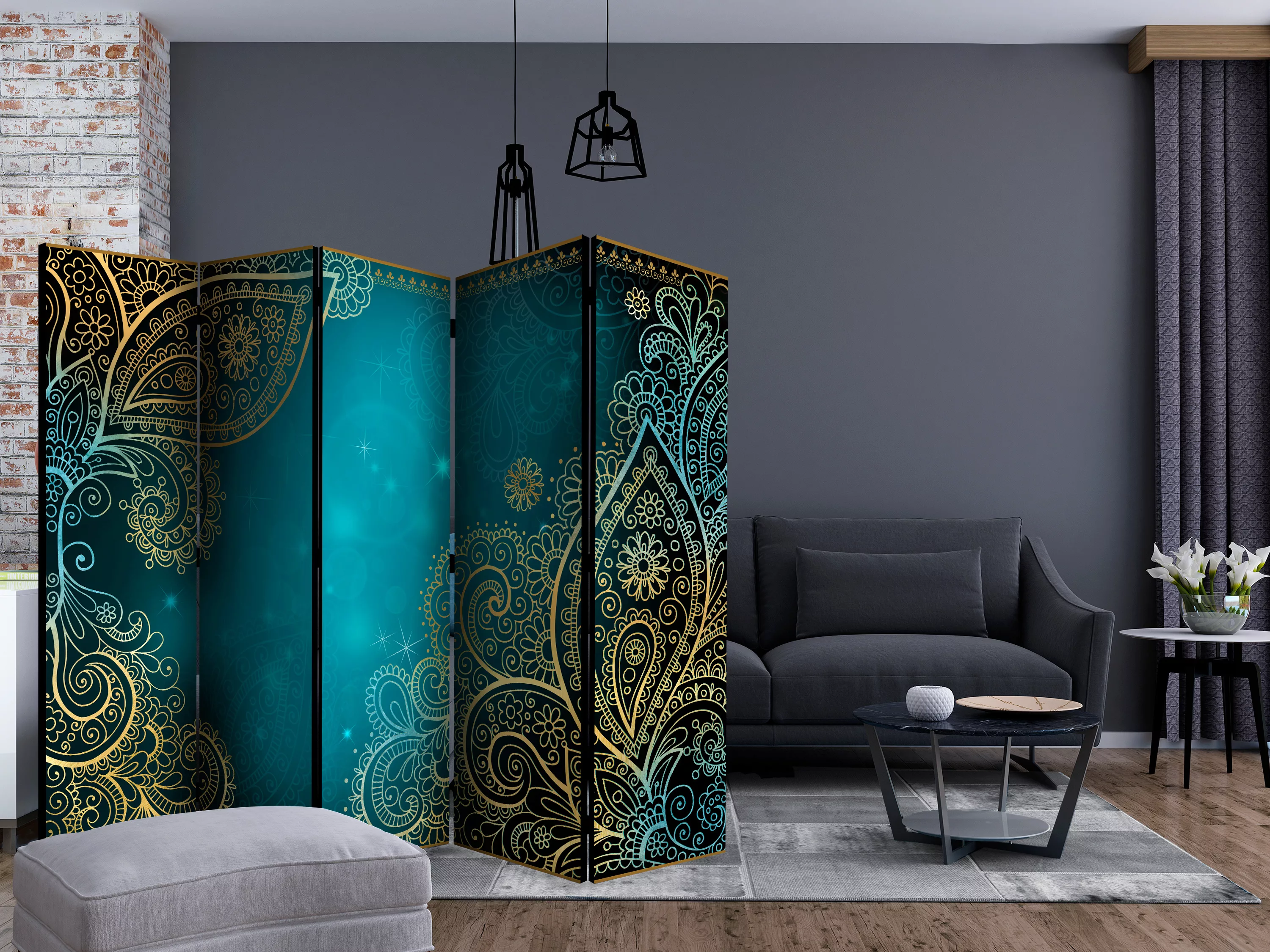 5-teiliges Paravent - Oriental Wings Ii [room Dividers] günstig online kaufen