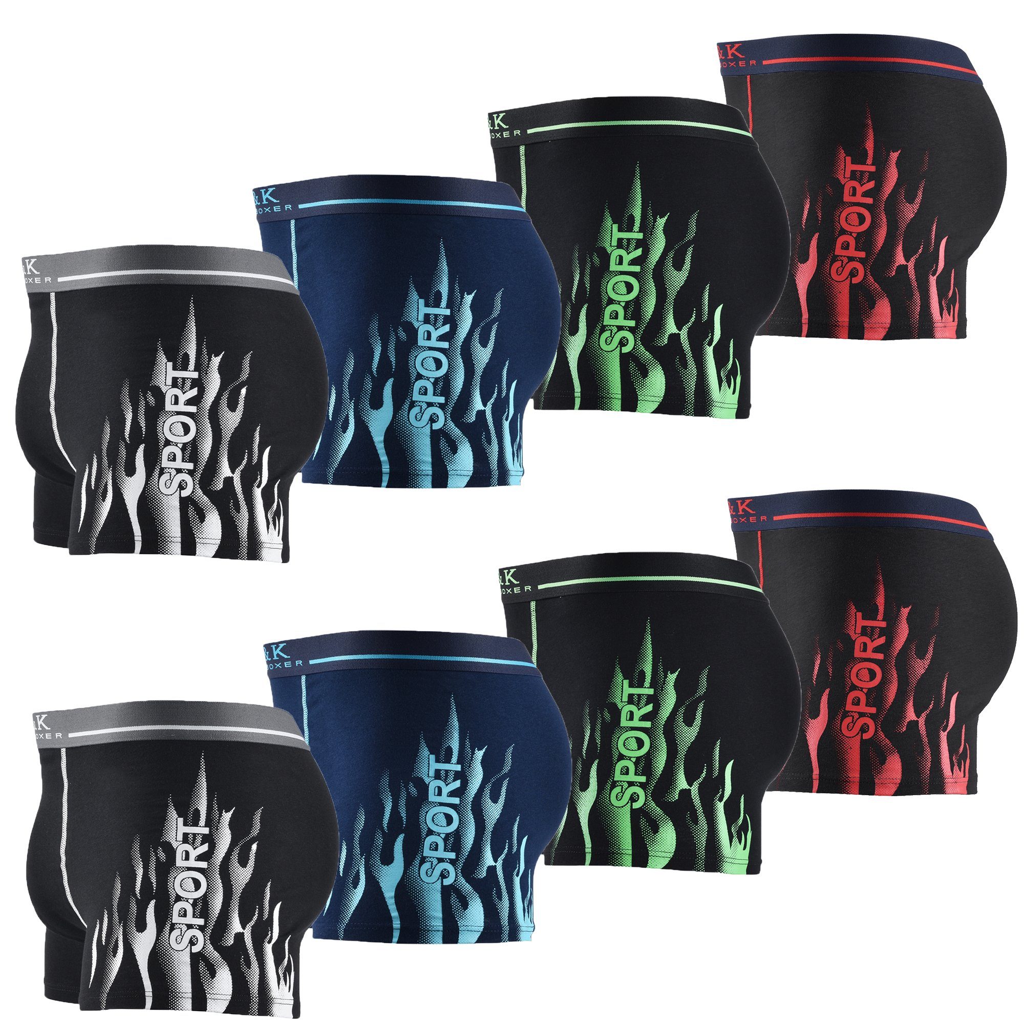 L&K Boxershorts 1104-1121 (10er-Pack) Herren Boxershorts günstig online kaufen