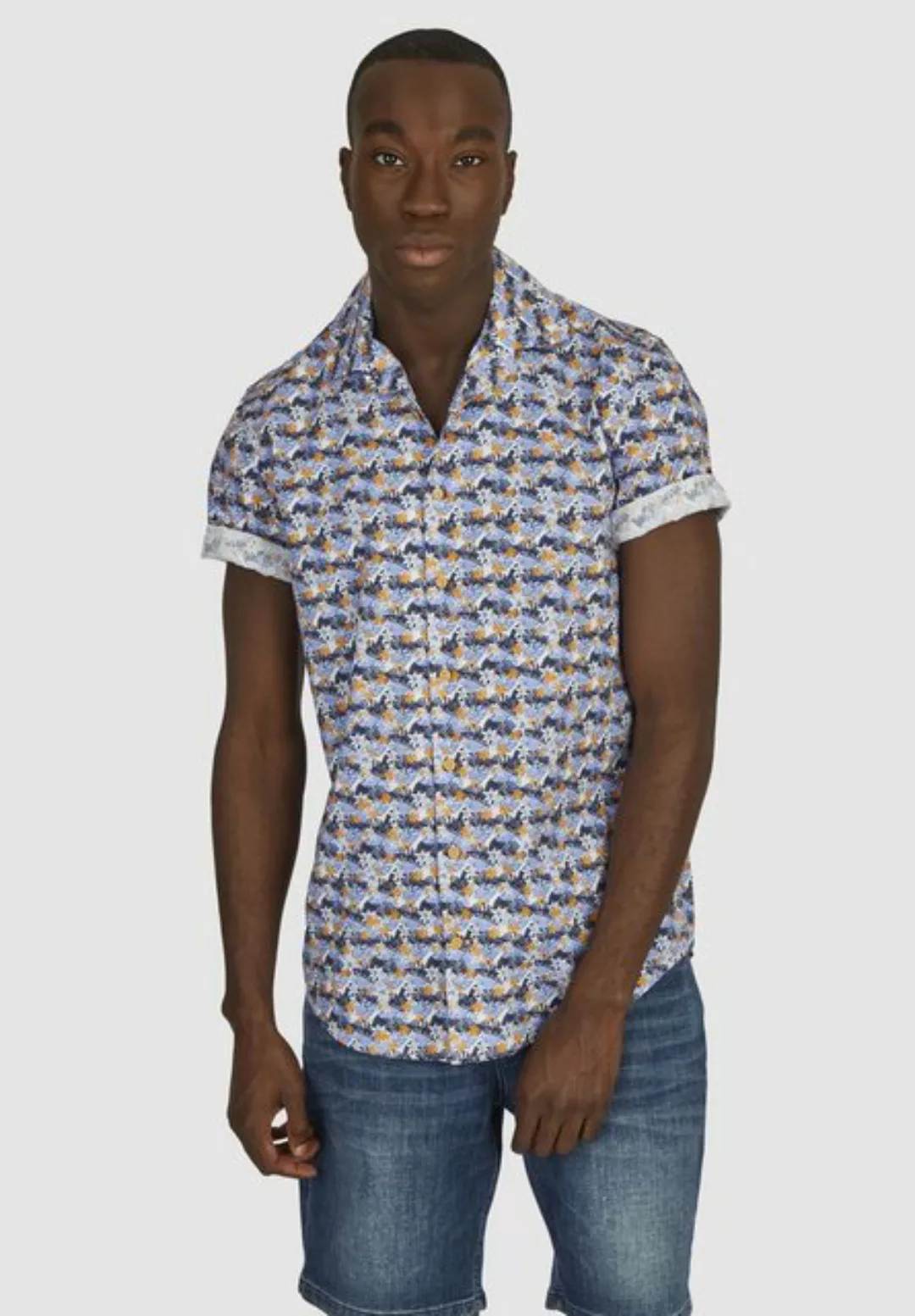 HECHTER PARIS Kurzarmhemd mit floralem Muster günstig online kaufen