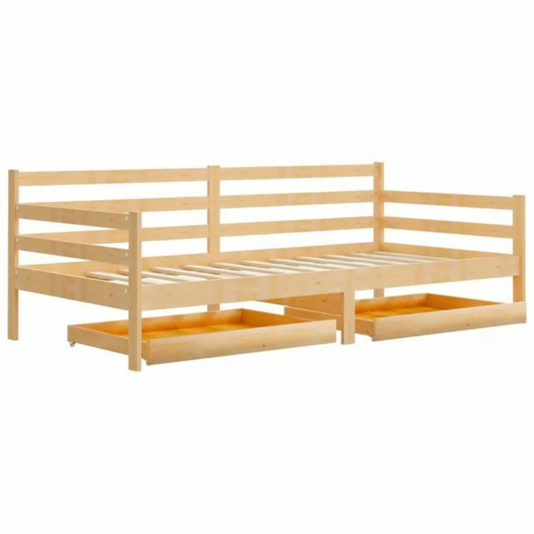 vidaXL Bett Tagesbett mit Schubladen 90x200 cm Massivholz Kiefer günstig online kaufen