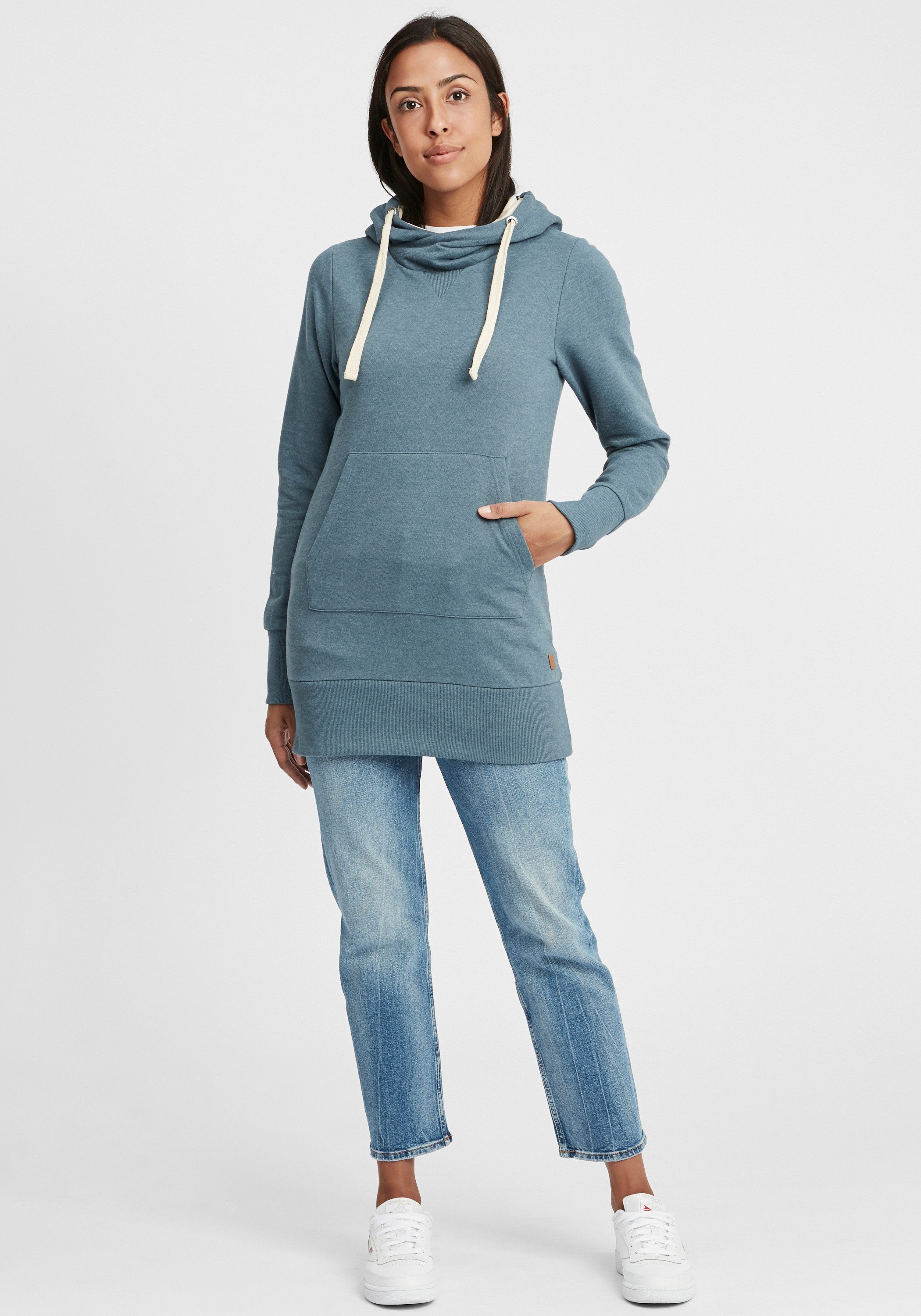 OXMO Kapuzensweatshirt OXJenny lang geschnittenes Kapuzensweatshirt günstig online kaufen