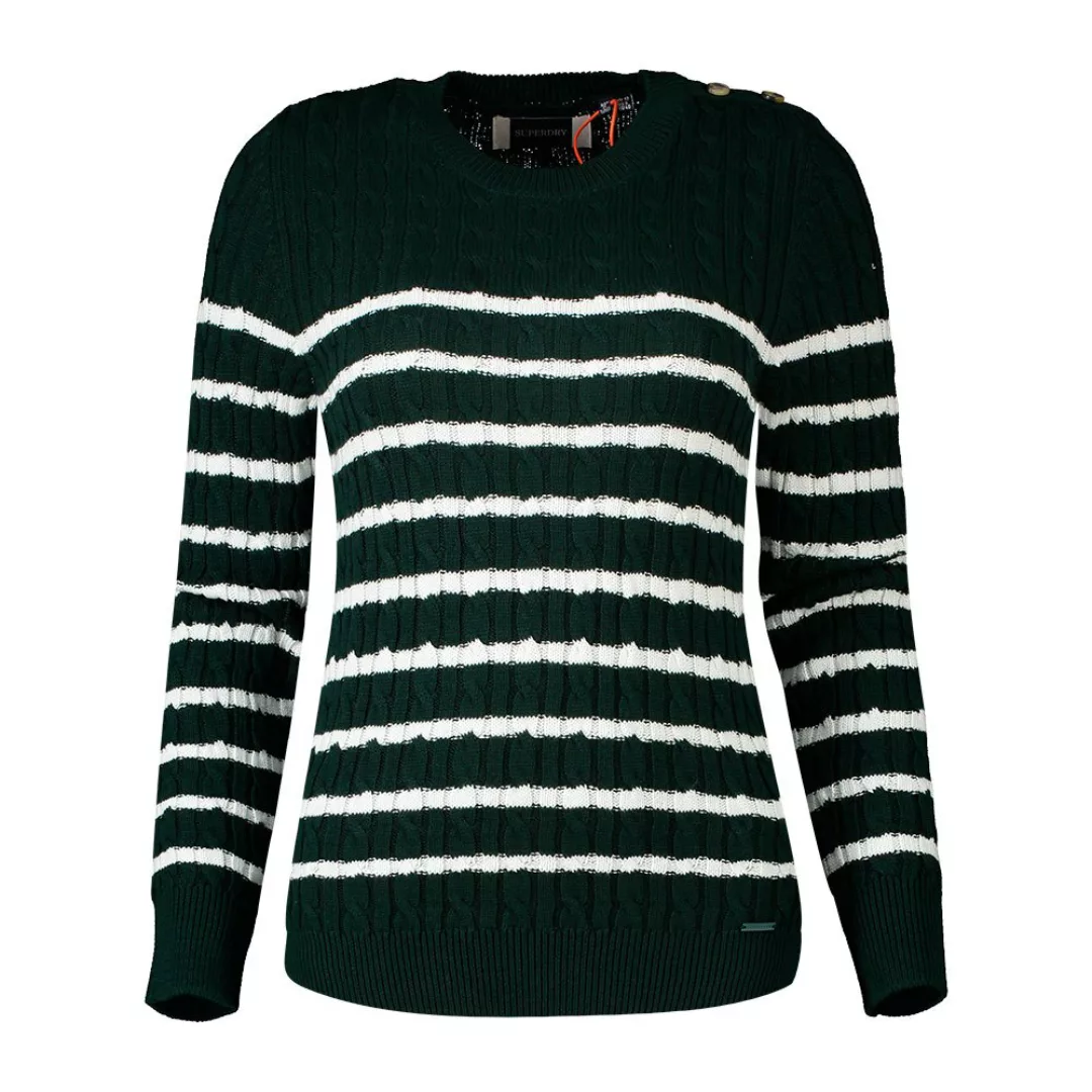 Superdry Croyde Bay Cable Knit Pullover 2XS Eagle Green günstig online kaufen